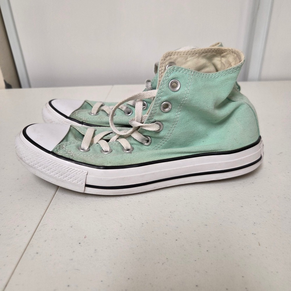 Converse Chuck Taylor All Star High Top Mint Green Canvas Sneakers Size 6